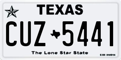 TX license plate CUZ5441