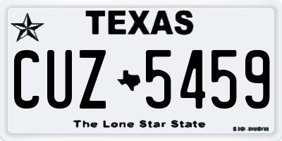 TX license plate CUZ5459