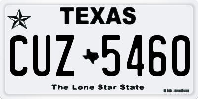 TX license plate CUZ5460