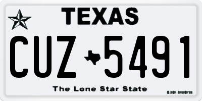 TX license plate CUZ5491