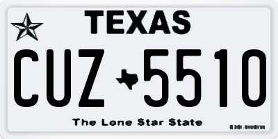 TX license plate CUZ5510