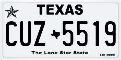 TX license plate CUZ5519