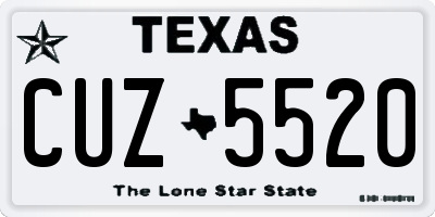 TX license plate CUZ5520