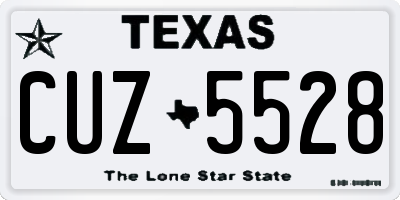 TX license plate CUZ5528