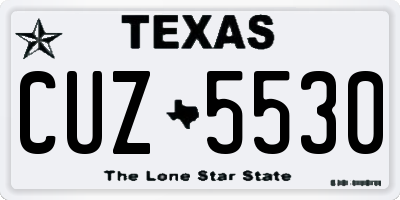 TX license plate CUZ5530