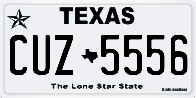 TX license plate CUZ5556