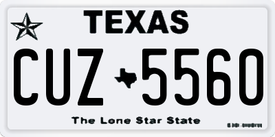 TX license plate CUZ5560
