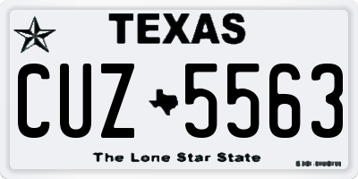 TX license plate CUZ5563