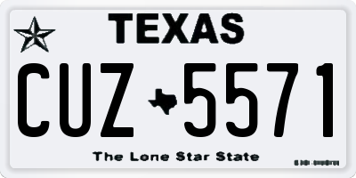 TX license plate CUZ5571
