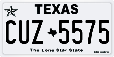 TX license plate CUZ5575