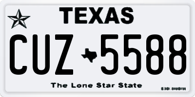 TX license plate CUZ5588
