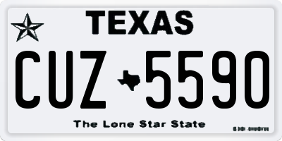 TX license plate CUZ5590