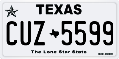 TX license plate CUZ5599