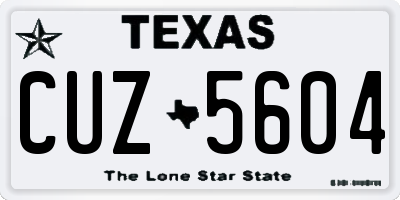 TX license plate CUZ5604