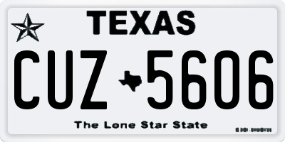 TX license plate CUZ5606