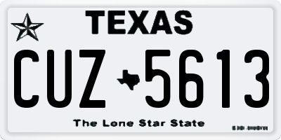 TX license plate CUZ5613