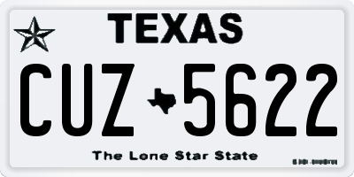 TX license plate CUZ5622