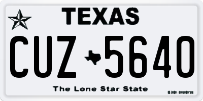 TX license plate CUZ5640