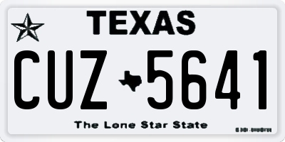 TX license plate CUZ5641