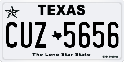 TX license plate CUZ5656