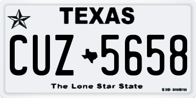 TX license plate CUZ5658
