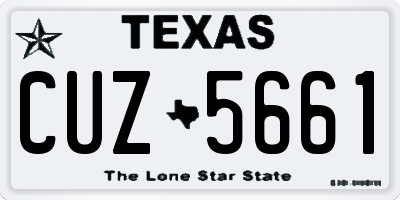 TX license plate CUZ5661