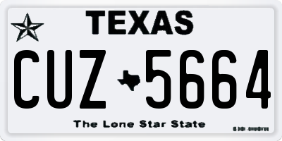 TX license plate CUZ5664