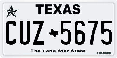 TX license plate CUZ5675