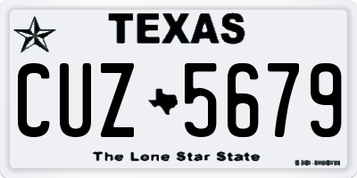 TX license plate CUZ5679