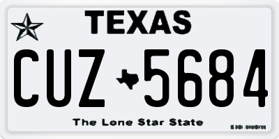 TX license plate CUZ5684