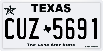 TX license plate CUZ5691