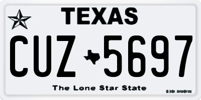 TX license plate CUZ5697