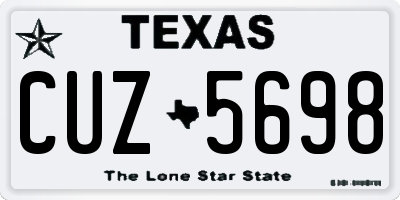 TX license plate CUZ5698