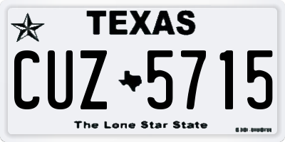 TX license plate CUZ5715