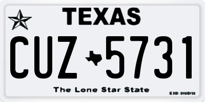 TX license plate CUZ5731