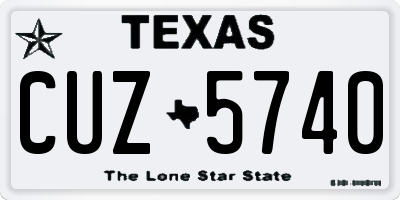 TX license plate CUZ5740