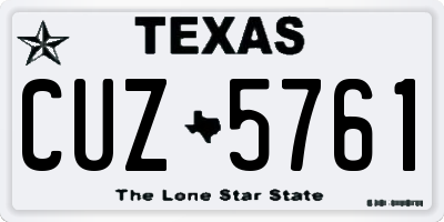 TX license plate CUZ5761