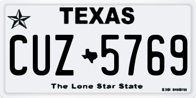TX license plate CUZ5769