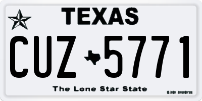 TX license plate CUZ5771