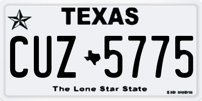 TX license plate CUZ5775