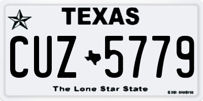TX license plate CUZ5779
