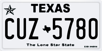 TX license plate CUZ5780