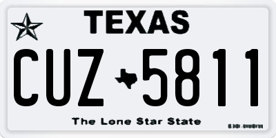 TX license plate CUZ5811