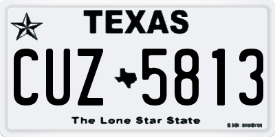 TX license plate CUZ5813