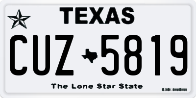 TX license plate CUZ5819