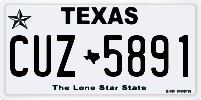 TX license plate CUZ5891