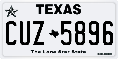 TX license plate CUZ5896