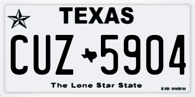 TX license plate CUZ5904