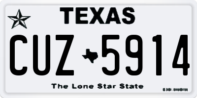 TX license plate CUZ5914