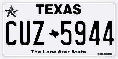TX license plate CUZ5944